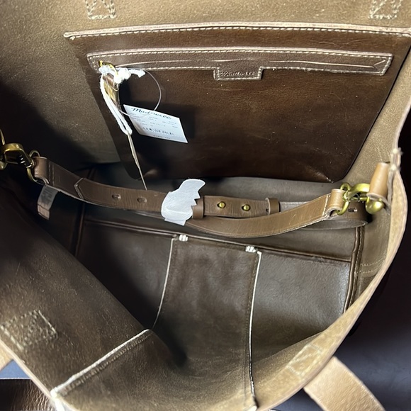 NWT Madewell Transport Tote Darkest Olive - Picture 4 of 7